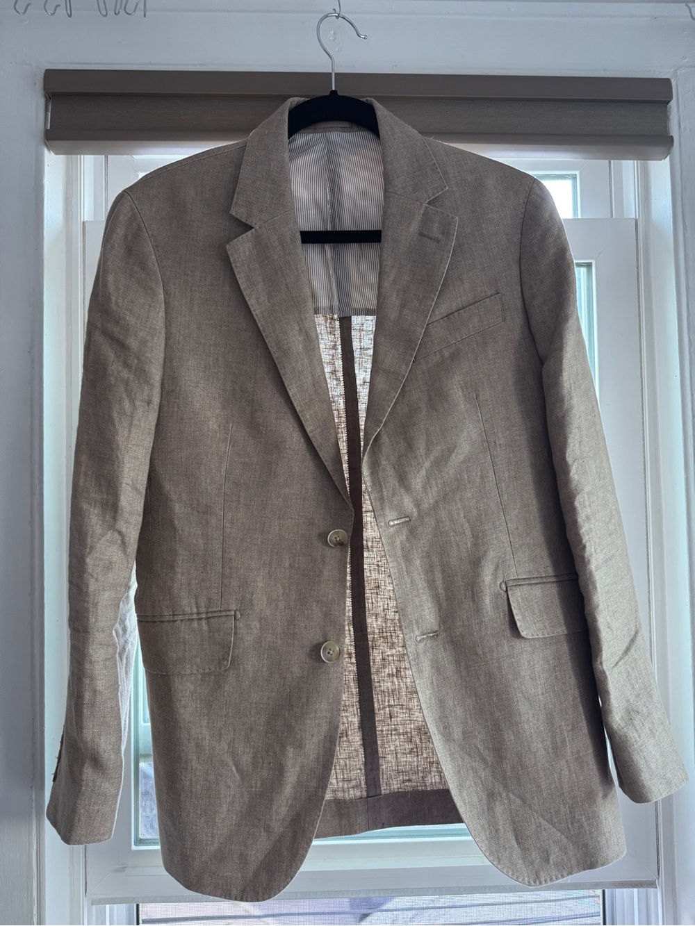 Hackett Taupe Linen-Blend Sport Coat